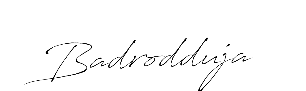 if you are searching for the best signature style for your name Badrodduja. so please give up your signature search. here we have designed multiple signature styles  using Antro_Vectra. Badrodduja signature style 6 images and pictures png