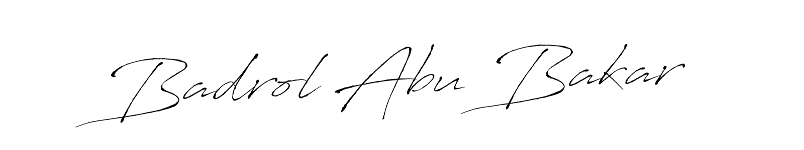 Design your own signature with our free online signature maker. With this signature software, you can create a handwritten (Antro_Vectra) signature for name Badrol Abu Bakar. Badrol Abu Bakar signature style 6 images and pictures png