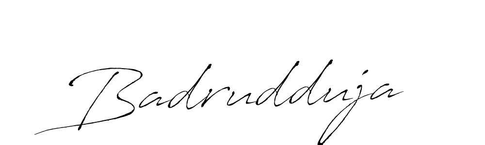 How to make Badrudduja name signature. Use Antro_Vectra style for creating short signs online. This is the latest handwritten sign. Badrudduja signature style 6 images and pictures png