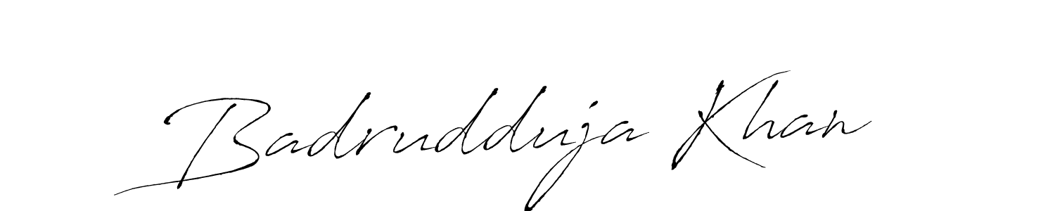 The best way (Antro_Vectra) to make a short signature is to pick only two or three words in your name. The name Badrudduja Khan include a total of six letters. For converting this name. Badrudduja Khan signature style 6 images and pictures png