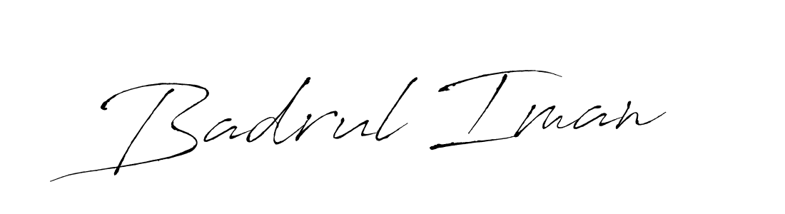 How to make Badrul Iman signature? Antro_Vectra is a professional autograph style. Create handwritten signature for Badrul Iman name. Badrul Iman signature style 6 images and pictures png