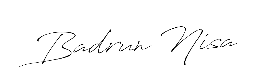 Also You can easily find your signature by using the search form. We will create Badrun Nisa name handwritten signature images for you free of cost using Antro_Vectra sign style. Badrun Nisa signature style 6 images and pictures png
