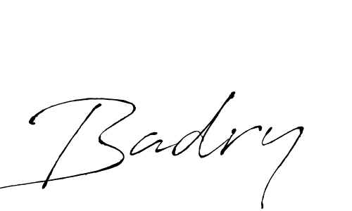 Design your own signature with our free online signature maker. With this signature software, you can create a handwritten (Antro_Vectra) signature for name Badry. Badry signature style 6 images and pictures png