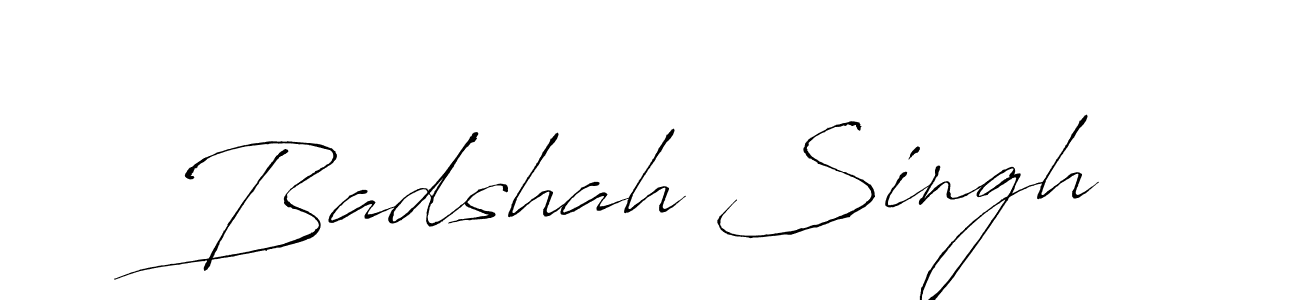 Make a beautiful signature design for name Badshah Singh. With this signature (Antro_Vectra) style, you can create a handwritten signature for free. Badshah Singh signature style 6 images and pictures png