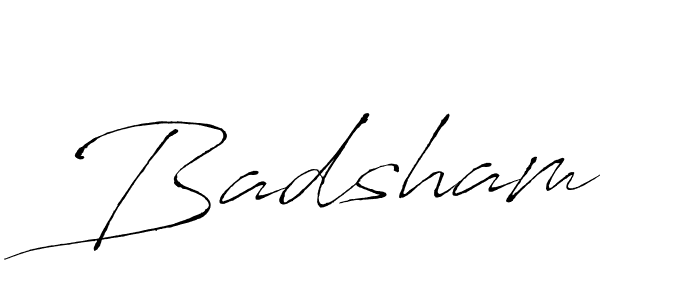 Use a signature maker to create a handwritten signature online. With this signature software, you can design (Antro_Vectra) your own signature for name Badsham. Badsham signature style 6 images and pictures png