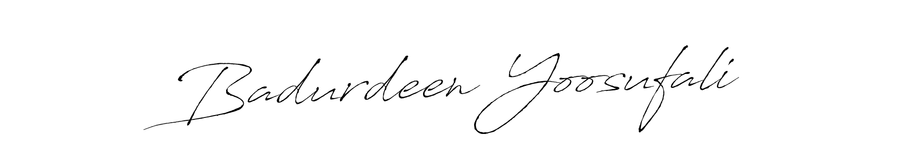 How to make Badurdeen Yoosufali signature? Antro_Vectra is a professional autograph style. Create handwritten signature for Badurdeen Yoosufali name. Badurdeen Yoosufali signature style 6 images and pictures png