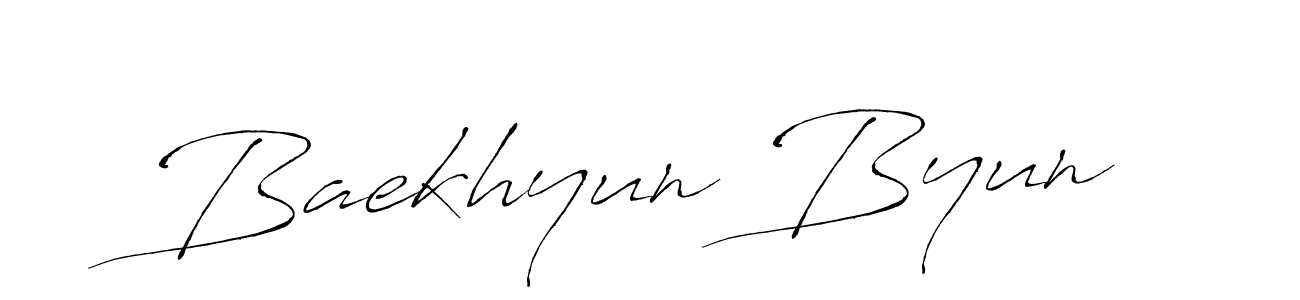 Design your own signature with our free online signature maker. With this signature software, you can create a handwritten (Antro_Vectra) signature for name Baekhyun Byun. Baekhyun Byun signature style 6 images and pictures png