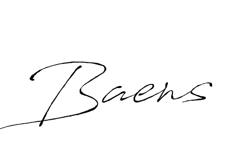 Design your own signature with our free online signature maker. With this signature software, you can create a handwritten (Antro_Vectra) signature for name Baens. Baens signature style 6 images and pictures png