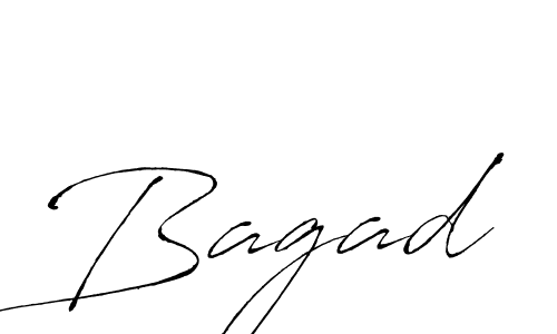 Make a beautiful signature design for name Bagad. With this signature (Antro_Vectra) style, you can create a handwritten signature for free. Bagad signature style 6 images and pictures png