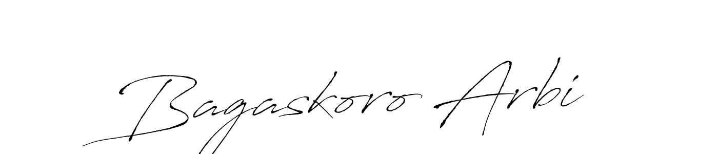 Create a beautiful signature design for name Bagaskoro Arbi. With this signature (Antro_Vectra) fonts, you can make a handwritten signature for free. Bagaskoro Arbi signature style 6 images and pictures png