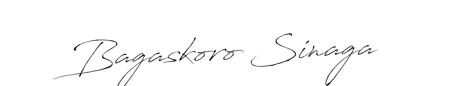 You should practise on your own different ways (Antro_Vectra) to write your name (Bagaskoro Sinaga) in signature. don't let someone else do it for you. Bagaskoro Sinaga signature style 6 images and pictures png