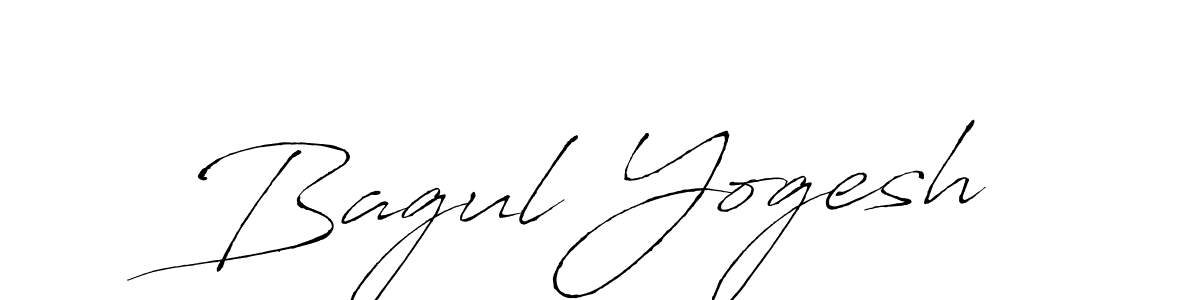 How to make Bagul Yogesh name signature. Use Antro_Vectra style for creating short signs online. This is the latest handwritten sign. Bagul Yogesh signature style 6 images and pictures png