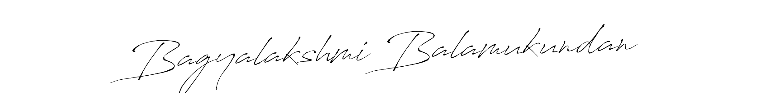 Design your own signature with our free online signature maker. With this signature software, you can create a handwritten (Antro_Vectra) signature for name Bagyalakshmi Balamukundan. Bagyalakshmi Balamukundan signature style 6 images and pictures png