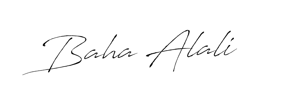 How to make Baha Alali name signature. Use Antro_Vectra style for creating short signs online. This is the latest handwritten sign. Baha Alali signature style 6 images and pictures png