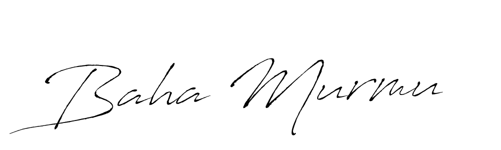 Design your own signature with our free online signature maker. With this signature software, you can create a handwritten (Antro_Vectra) signature for name Baha Murmu. Baha Murmu signature style 6 images and pictures png