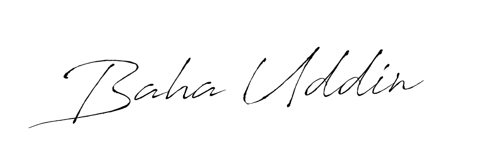 The best way (Antro_Vectra) to make a short signature is to pick only two or three words in your name. The name Baha Uddin include a total of six letters. For converting this name. Baha Uddin signature style 6 images and pictures png