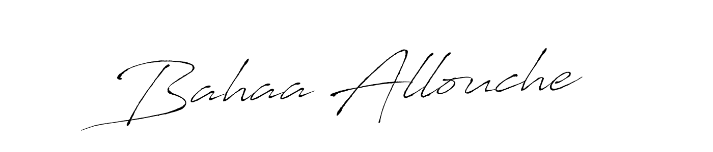 Bahaa Allouche stylish signature style. Best Handwritten Sign (Antro_Vectra) for my name. Handwritten Signature Collection Ideas for my name Bahaa Allouche. Bahaa Allouche signature style 6 images and pictures png