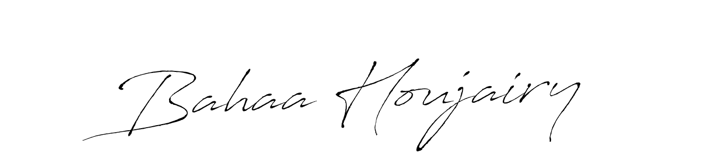 Design your own signature with our free online signature maker. With this signature software, you can create a handwritten (Antro_Vectra) signature for name Bahaa Houjairy. Bahaa Houjairy signature style 6 images and pictures png