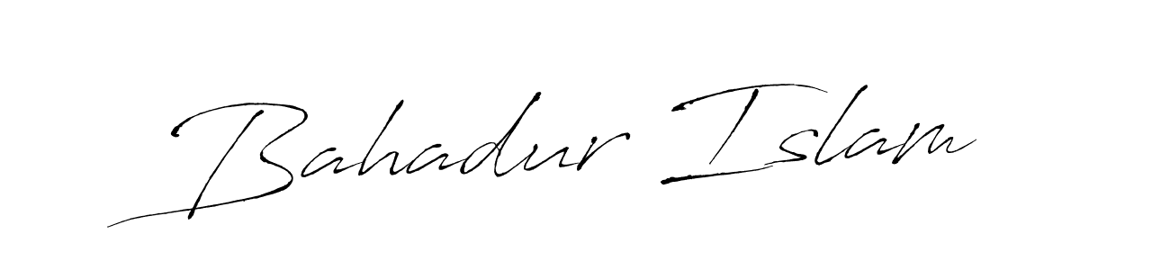 How to make Bahadur Islam name signature. Use Antro_Vectra style for creating short signs online. This is the latest handwritten sign. Bahadur Islam signature style 6 images and pictures png