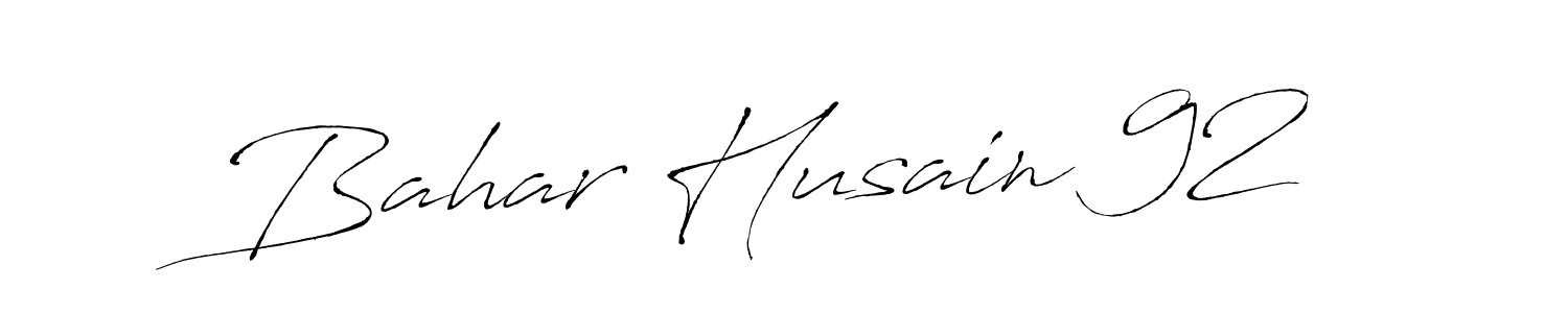 Also You can easily find your signature by using the search form. We will create Bahar Husain 92 name handwritten signature images for you free of cost using Antro_Vectra sign style. Bahar Husain 92 signature style 6 images and pictures png