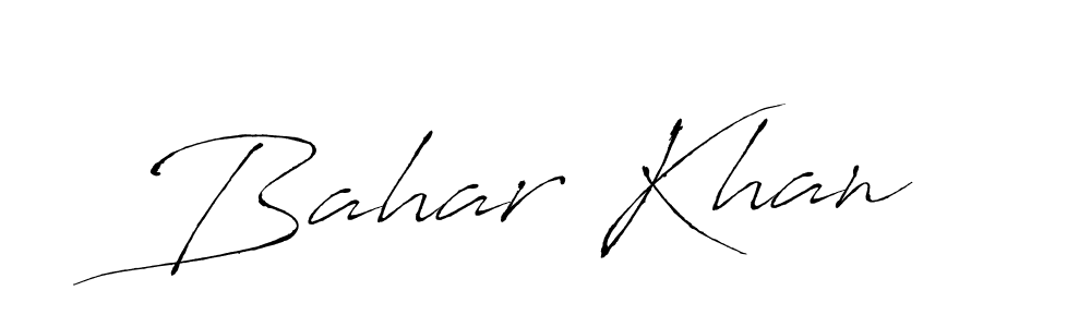 Design your own signature with our free online signature maker. With this signature software, you can create a handwritten (Antro_Vectra) signature for name Bahar Khan. Bahar Khan signature style 6 images and pictures png