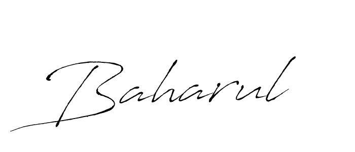 Design your own signature with our free online signature maker. With this signature software, you can create a handwritten (Antro_Vectra) signature for name Baharul. Baharul signature style 6 images and pictures png