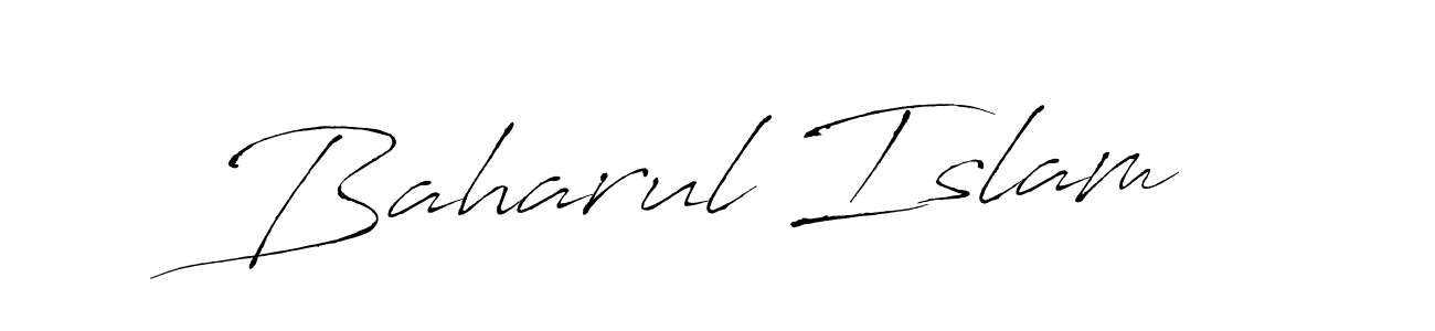Design your own signature with our free online signature maker. With this signature software, you can create a handwritten (Antro_Vectra) signature for name Baharul Islam. Baharul Islam signature style 6 images and pictures png