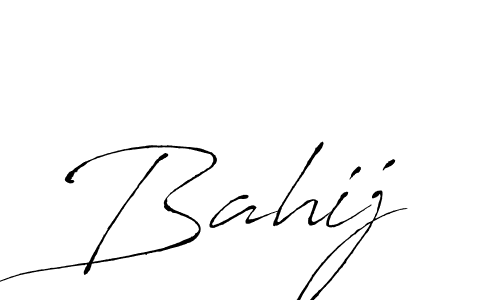 Bahij stylish signature style. Best Handwritten Sign (Antro_Vectra) for my name. Handwritten Signature Collection Ideas for my name Bahij. Bahij signature style 6 images and pictures png