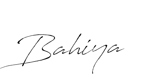 Use a signature maker to create a handwritten signature online. With this signature software, you can design (Antro_Vectra) your own signature for name Bahiya. Bahiya signature style 6 images and pictures png
