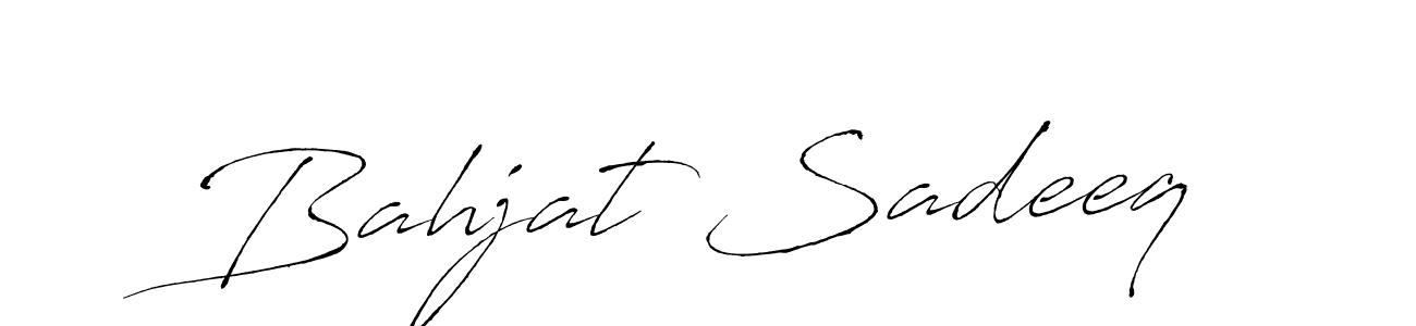 Design your own signature with our free online signature maker. With this signature software, you can create a handwritten (Antro_Vectra) signature for name Bahjat Sadeeq. Bahjat Sadeeq signature style 6 images and pictures png