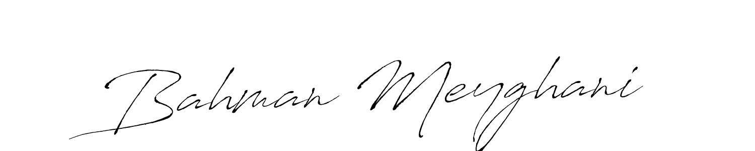 How to make Bahman Meyghani name signature. Use Antro_Vectra style for creating short signs online. This is the latest handwritten sign. Bahman Meyghani signature style 6 images and pictures png