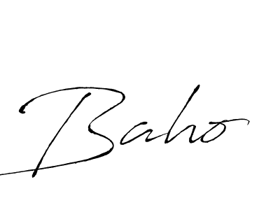 Create a beautiful signature design for name Baho. With this signature (Antro_Vectra) fonts, you can make a handwritten signature for free. Baho signature style 6 images and pictures png