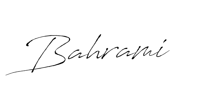 Create a beautiful signature design for name Bahrami. With this signature (Antro_Vectra) fonts, you can make a handwritten signature for free. Bahrami signature style 6 images and pictures png