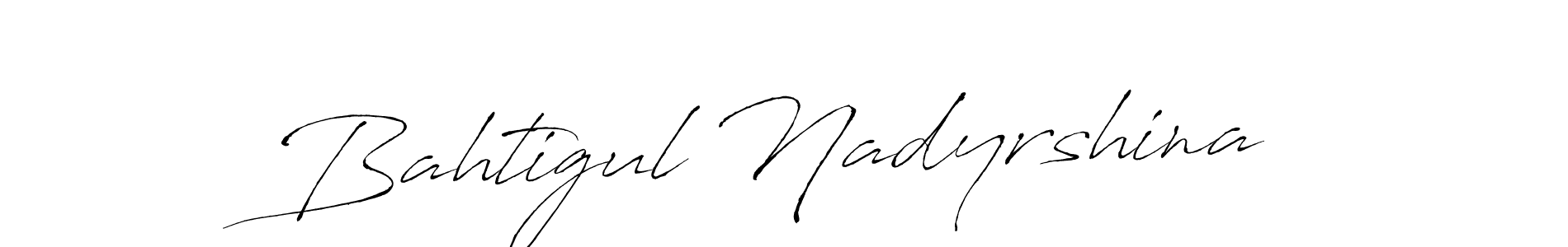 The best way (Antro_Vectra) to make a short signature is to pick only two or three words in your name. The name Bahtigul Nadyrshina include a total of six letters. For converting this name. Bahtigul Nadyrshina signature style 6 images and pictures png