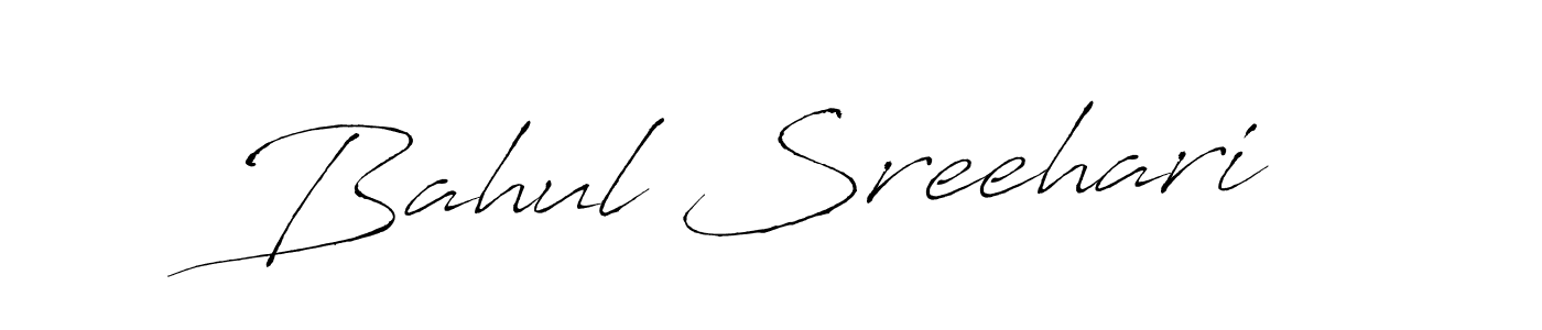 Design your own signature with our free online signature maker. With this signature software, you can create a handwritten (Antro_Vectra) signature for name Bahul Sreehari. Bahul Sreehari signature style 6 images and pictures png