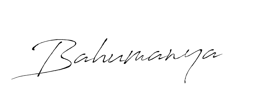 Design your own signature with our free online signature maker. With this signature software, you can create a handwritten (Antro_Vectra) signature for name Bahumanya. Bahumanya signature style 6 images and pictures png