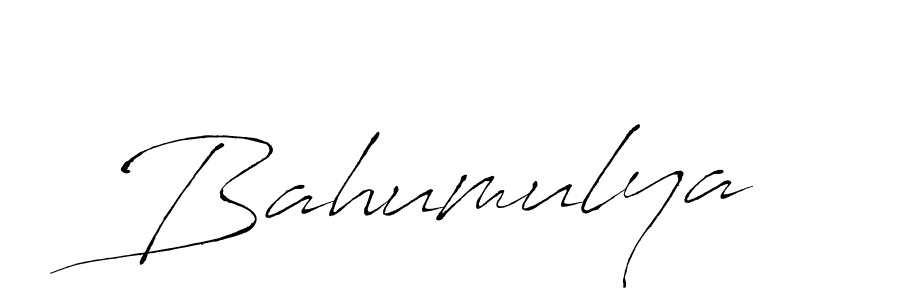 Create a beautiful signature design for name Bahumulya. With this signature (Antro_Vectra) fonts, you can make a handwritten signature for free. Bahumulya signature style 6 images and pictures png