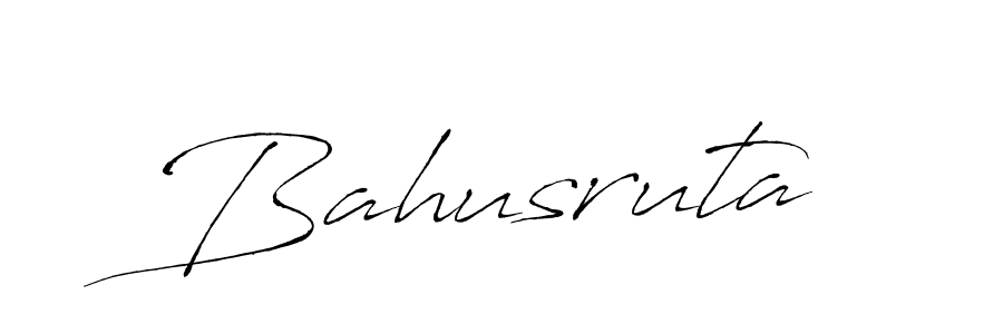 Antro_Vectra is a professional signature style that is perfect for those who want to add a touch of class to their signature. It is also a great choice for those who want to make their signature more unique. Get Bahusruta name to fancy signature for free. Bahusruta signature style 6 images and pictures png