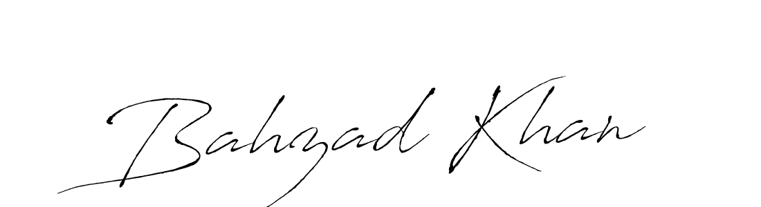 Make a beautiful signature design for name Bahzad Khan. With this signature (Antro_Vectra) style, you can create a handwritten signature for free. Bahzad Khan signature style 6 images and pictures png