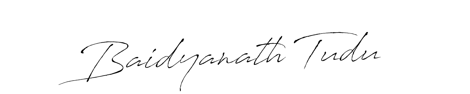 Create a beautiful signature design for name Baidyanath Tudu. With this signature (Antro_Vectra) fonts, you can make a handwritten signature for free. Baidyanath Tudu signature style 6 images and pictures png
