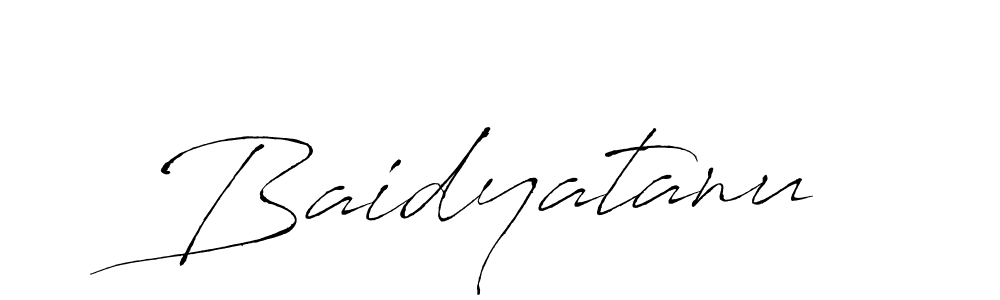 Baidyatanu stylish signature style. Best Handwritten Sign (Antro_Vectra) for my name. Handwritten Signature Collection Ideas for my name Baidyatanu. Baidyatanu signature style 6 images and pictures png