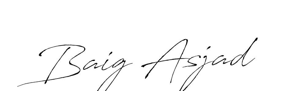 How to make Baig Asjad signature? Antro_Vectra is a professional autograph style. Create handwritten signature for Baig Asjad name. Baig Asjad signature style 6 images and pictures png