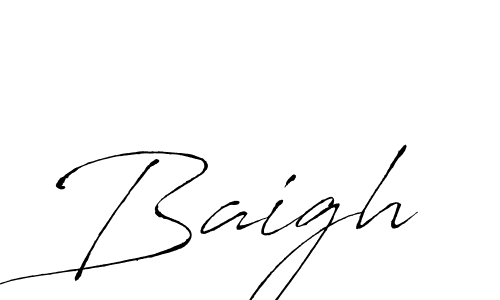 Use a signature maker to create a handwritten signature online. With this signature software, you can design (Antro_Vectra) your own signature for name Baigh. Baigh signature style 6 images and pictures png