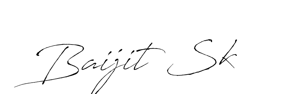 You should practise on your own different ways (Antro_Vectra) to write your name (Baijit Sk) in signature. don't let someone else do it for you. Baijit Sk signature style 6 images and pictures png