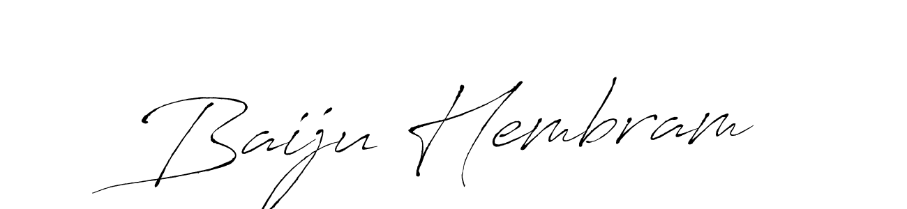 How to make Baiju Hembram name signature. Use Antro_Vectra style for creating short signs online. This is the latest handwritten sign. Baiju Hembram signature style 6 images and pictures png