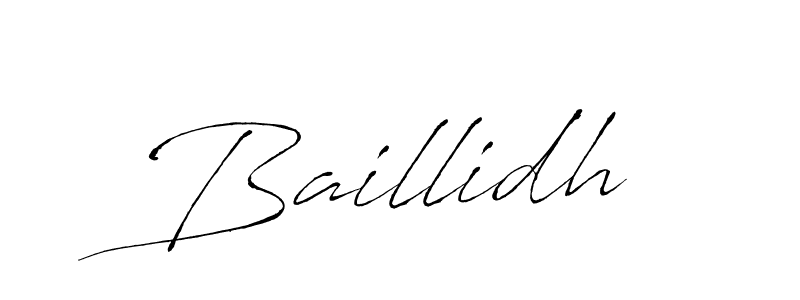 Design your own signature with our free online signature maker. With this signature software, you can create a handwritten (Antro_Vectra) signature for name Baillidh. Baillidh signature style 6 images and pictures png