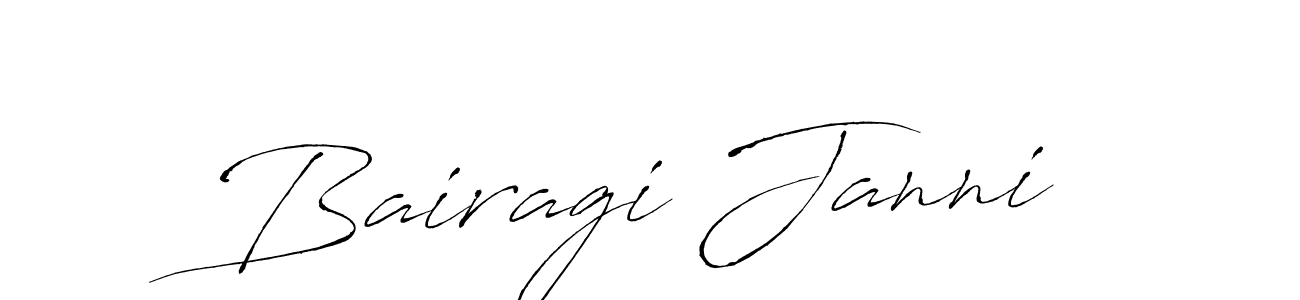 How to make Bairagi Janni signature? Antro_Vectra is a professional autograph style. Create handwritten signature for Bairagi Janni name. Bairagi Janni signature style 6 images and pictures png
