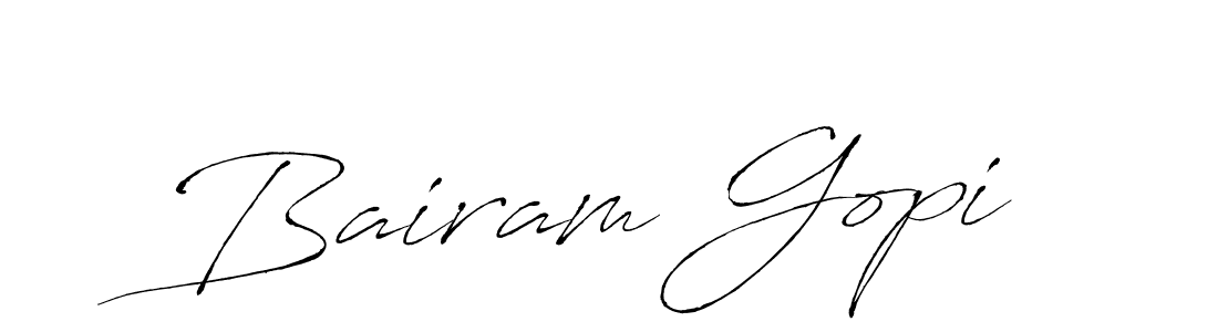 Bairam Gopi stylish signature style. Best Handwritten Sign (Antro_Vectra) for my name. Handwritten Signature Collection Ideas for my name Bairam Gopi. Bairam Gopi signature style 6 images and pictures png