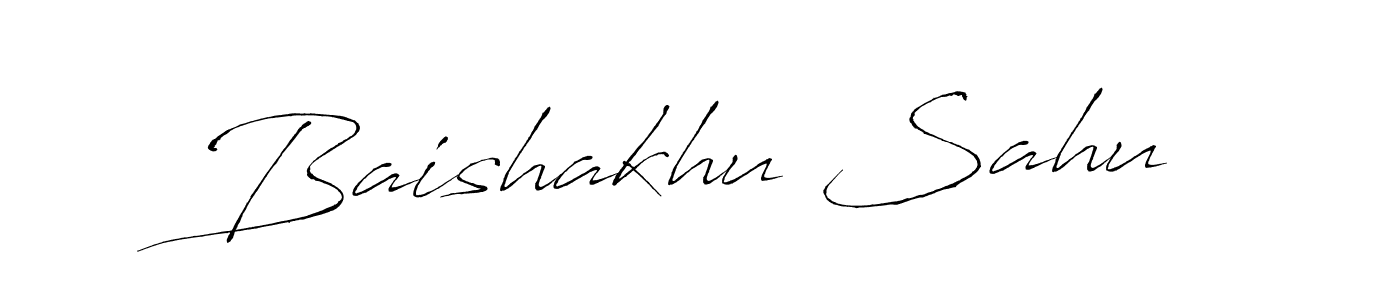 Baishakhu Sahu stylish signature style. Best Handwritten Sign (Antro_Vectra) for my name. Handwritten Signature Collection Ideas for my name Baishakhu Sahu. Baishakhu Sahu signature style 6 images and pictures png