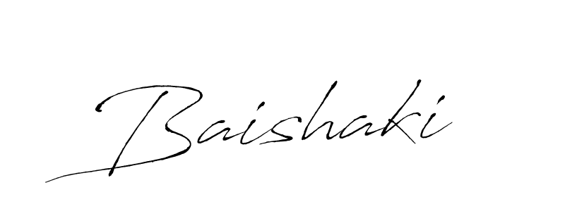 Make a beautiful signature design for name Baishaki. With this signature (Antro_Vectra) style, you can create a handwritten signature for free. Baishaki signature style 6 images and pictures png